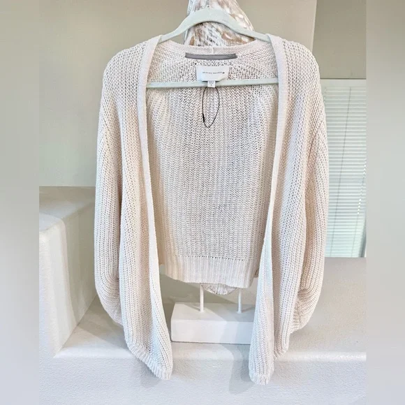 Brochu Walker Linen Open Knit Cardigan – CreamSize SNew